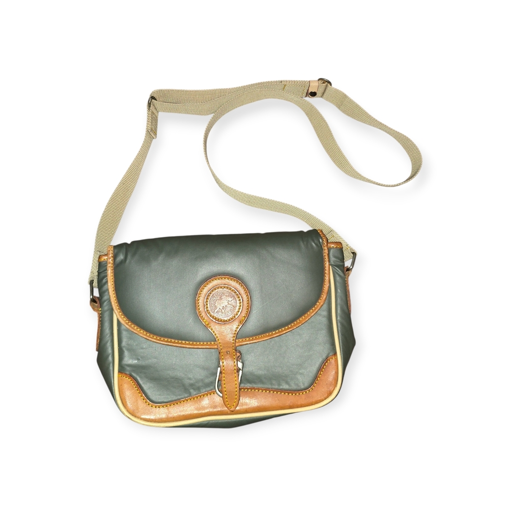 Vintage Hunting World Olive and Tan Crossbody Bag - Picture 2 of 9